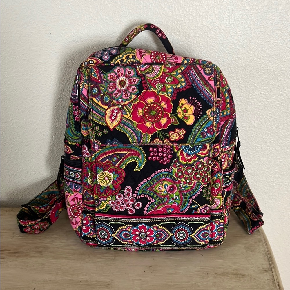 Vera Bradley Multi Colored Floral Paisley Backpack
